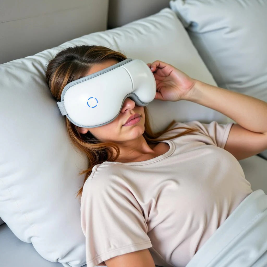 Heated Eye Massager For Migraines, Rechargeable Eye Mask Facial Massager