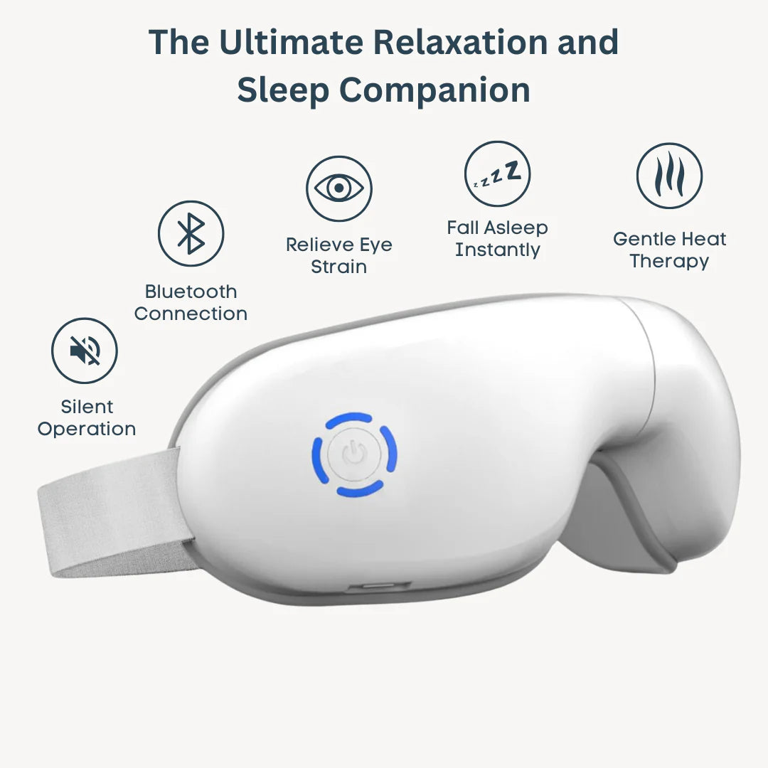 Heated Eye Massager For Migraines, Rechargeable Eye Mask Facial Massager