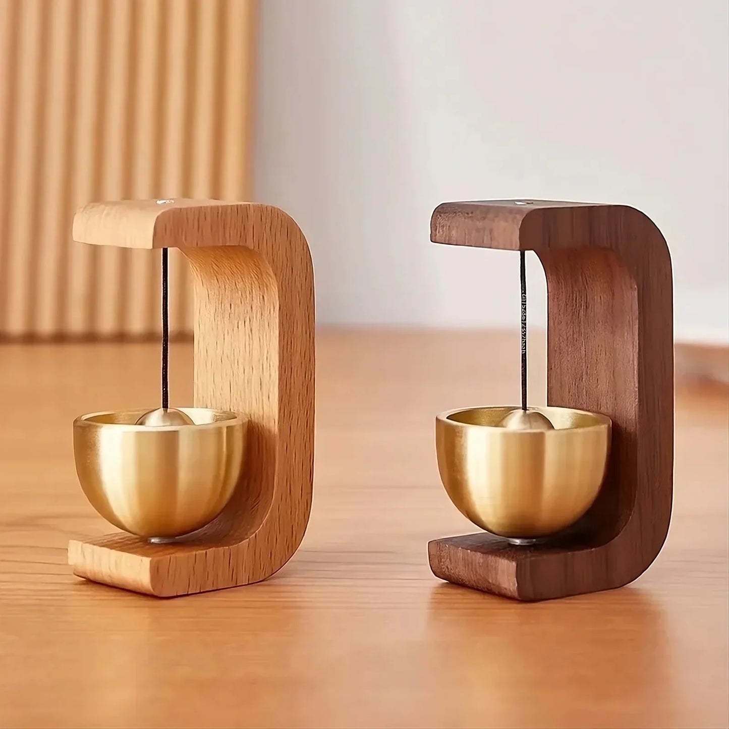 Creative Wooden Doorbell Chime - Round Wood Style, Magnet & Tape Easy Install, Perfect Home Decor
