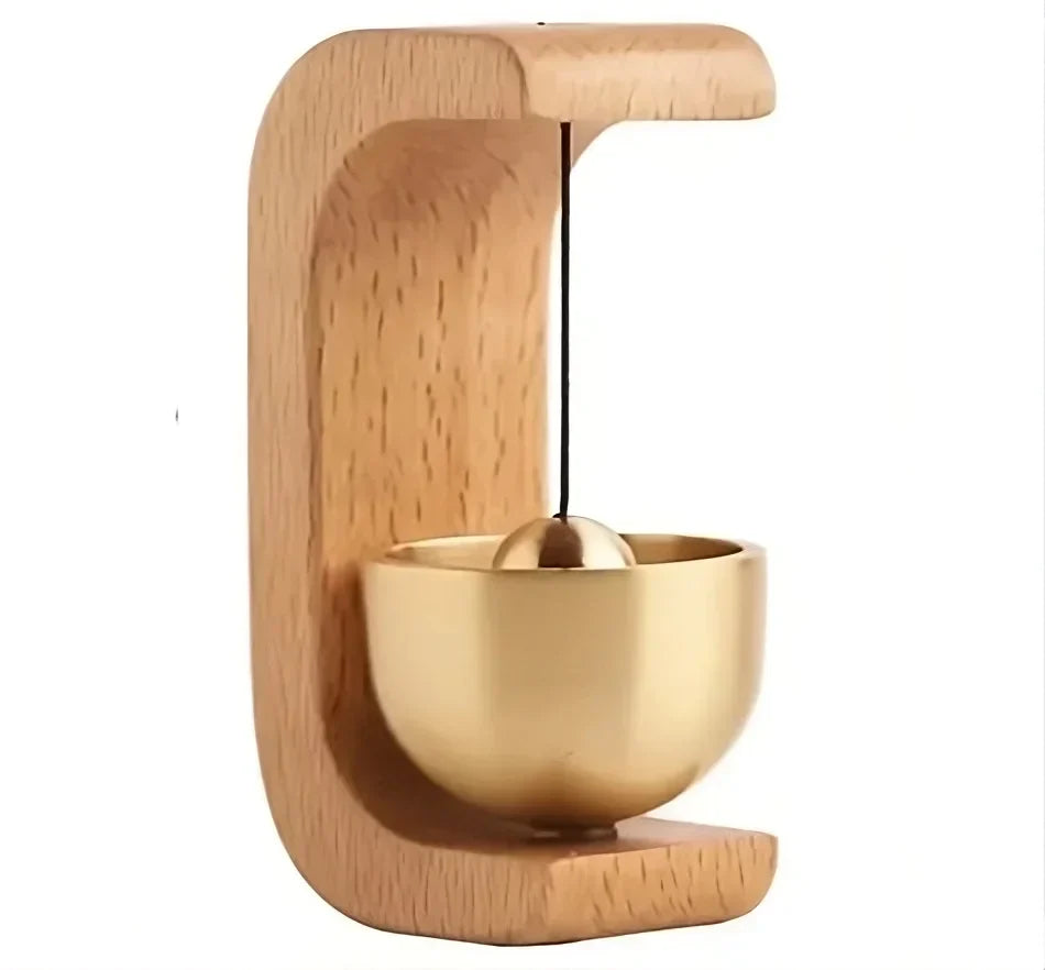 Creative Wooden Doorbell Chime - Round Wood Style, Magnet & Tape Easy Install, Perfect Home Decor