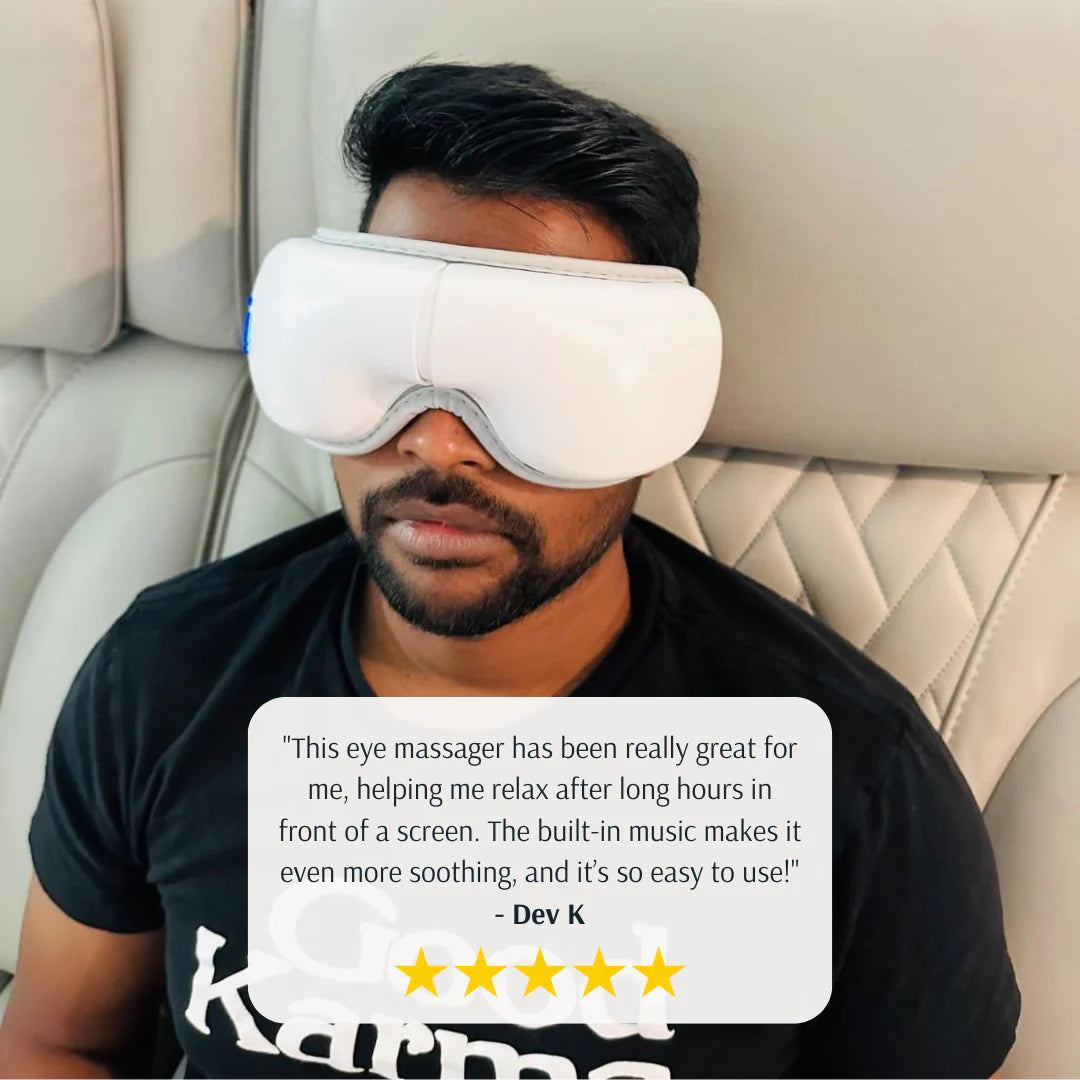Heated Eye Massager For Migraines, Rechargeable Eye Mask Facial Massager