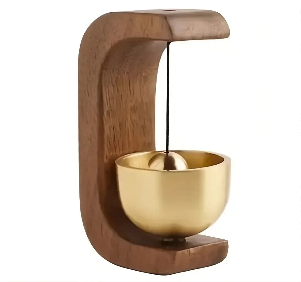 Creative Wooden Doorbell Chime - Round Wood Style, Magnet & Tape Easy Install, Perfect Home Decor