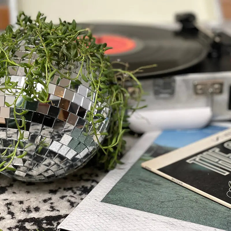 Disco Ball Flower Hanging Vase Hanging Ball-shaped Planter, Hanging Basket For Indoor Flower, Home Decor
