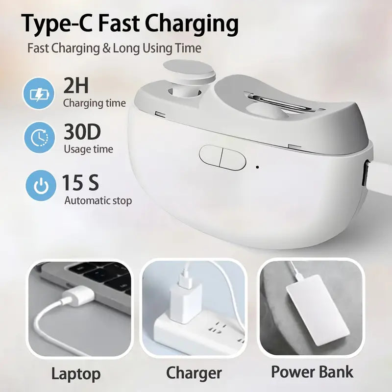 2in 1 Automatic Electric Nail Clipper with Polishing