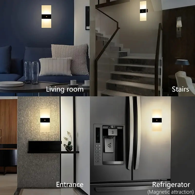 Contemporary Wall Lamps, Rechargeable Magnetic Cordless Night Lamp