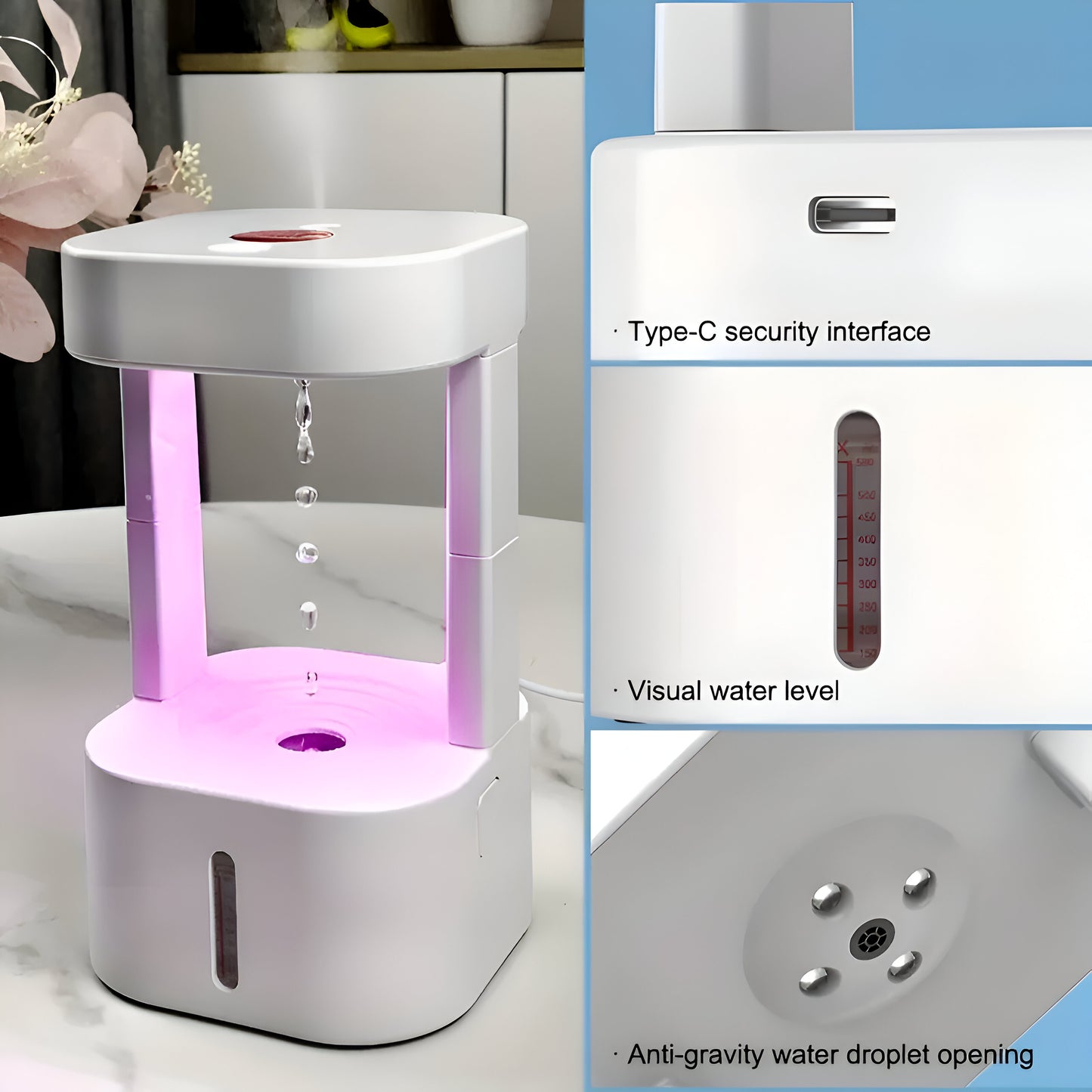 Anti-gravity Water Drop Humidifier