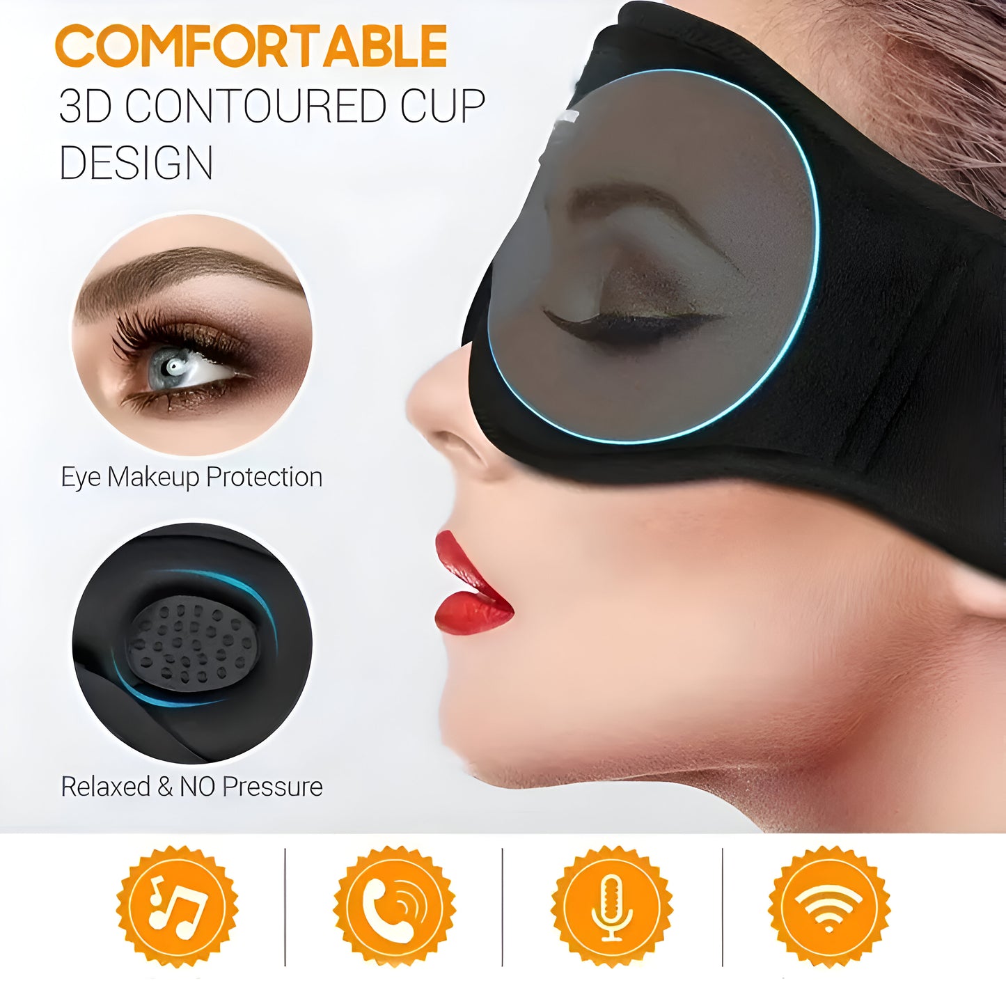 3D Eye Mask & Headband - Sleeping Mask