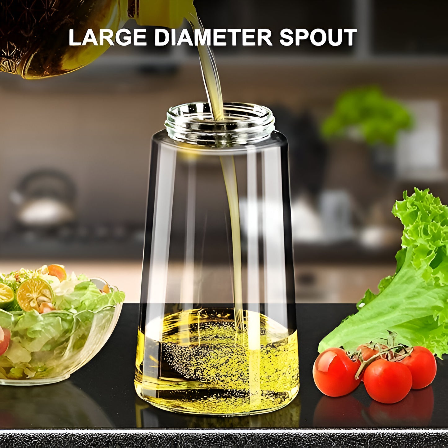 2-in-1 Plastic Spray Oil Bottle - 500ml