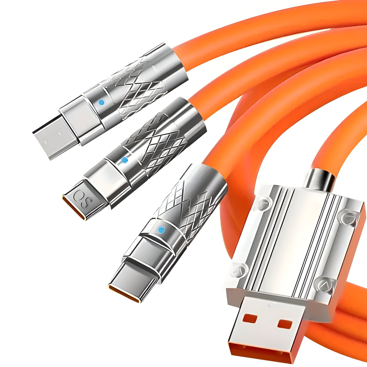 Fast Charging Cable - 120W 3-in-1 Micro USB & Type C