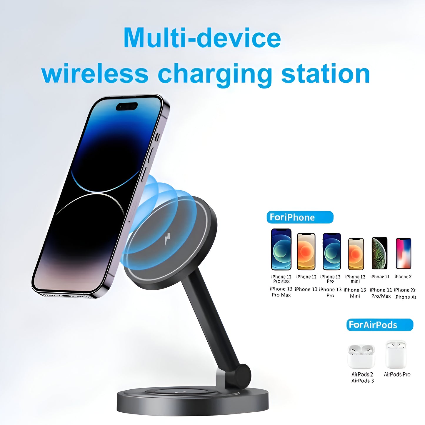 Folding Magnetic Wireless Charger - 2 In 1