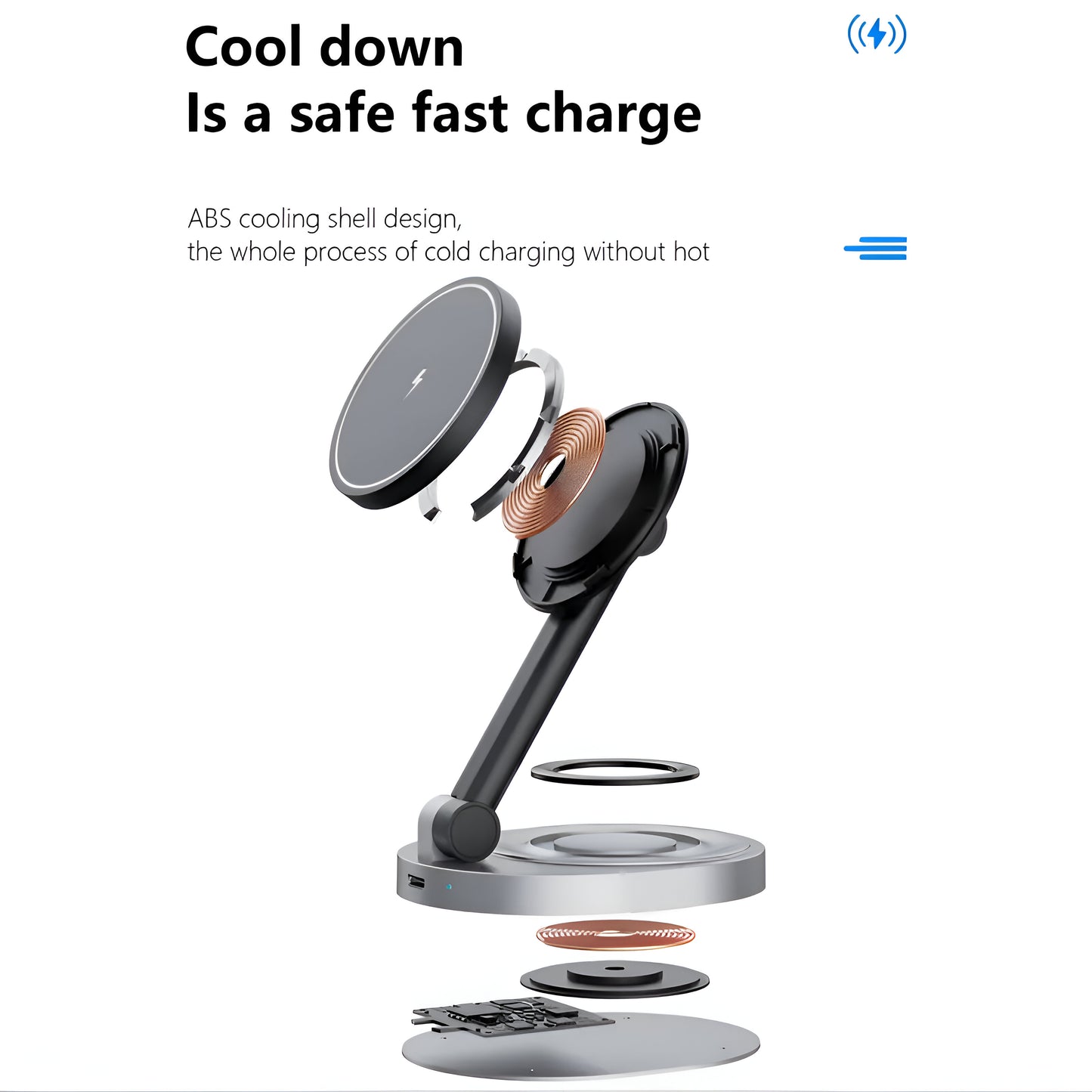 Folding Magnetic Wireless Charger - 2 In 1