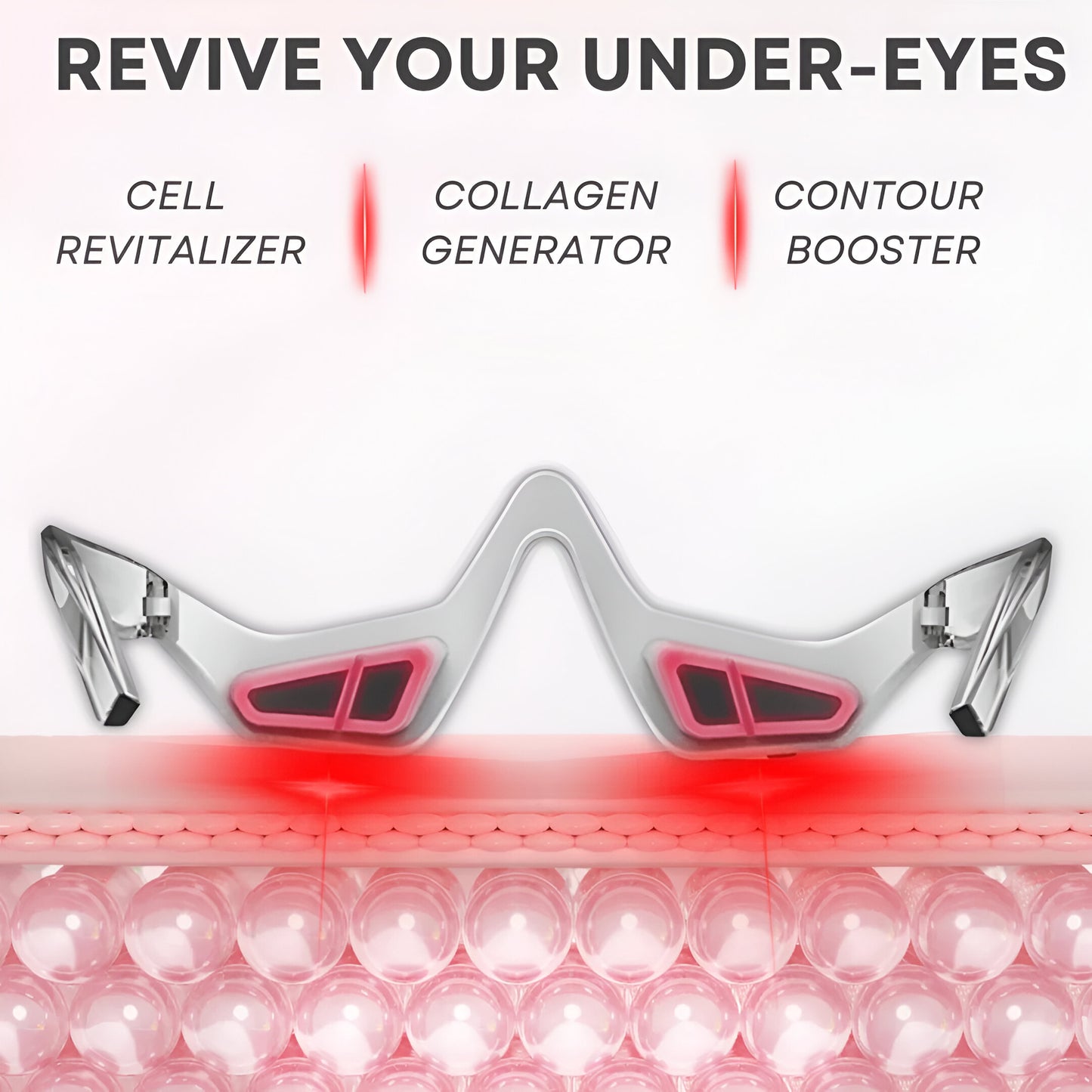 3D Under-Eye Red Light Therapy Glasses