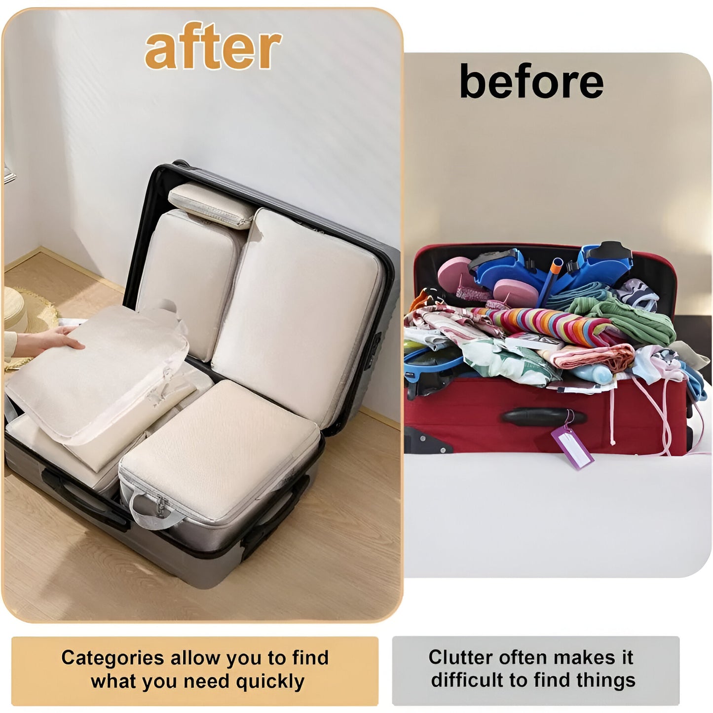Compressible Travel Storage Bag - Packing