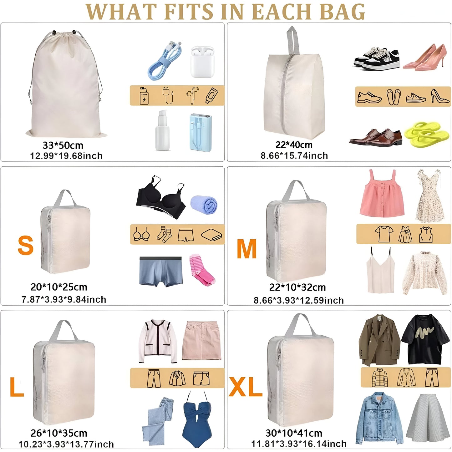 Compressible Travel Storage Bag - Packing
