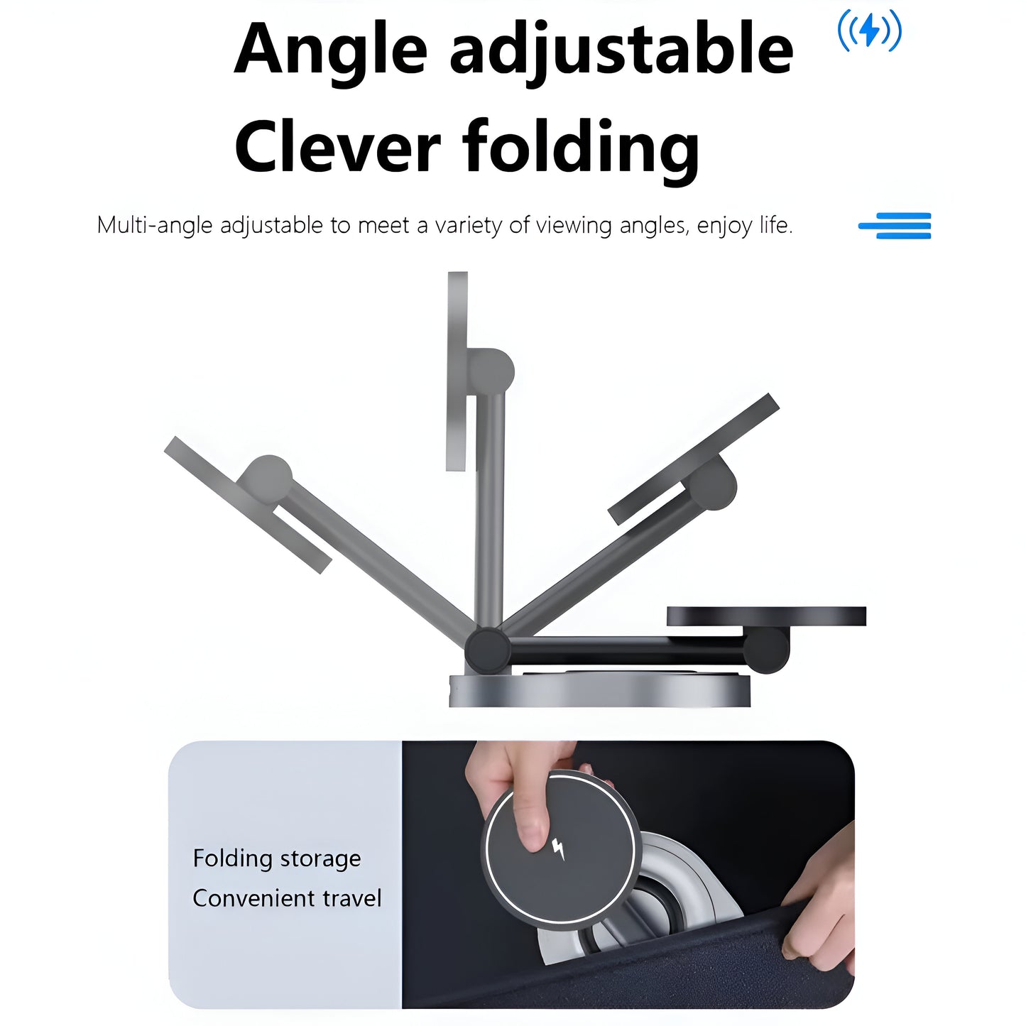 Folding Magnetic Wireless Charger - 2 In 1