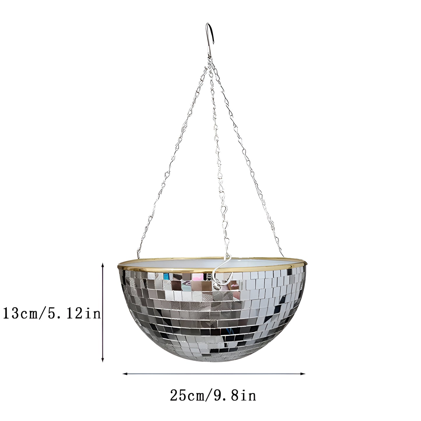 Disco Ball Flower Hanging Vase Hanging Ball-shaped Planter, Hanging Basket For Indoor Flower, Home Decor