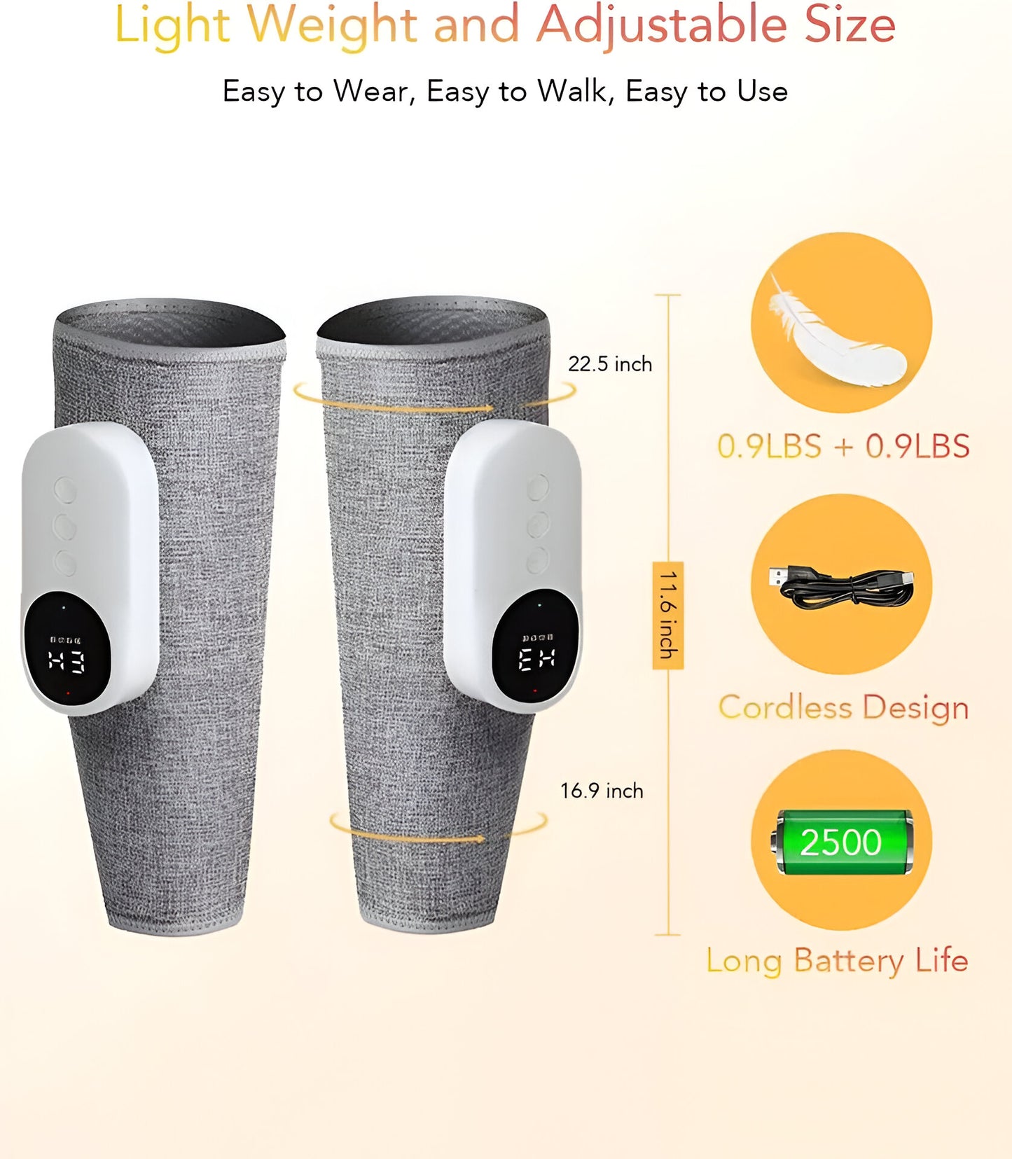 Electric Foot Massager - Wireless Air Compress