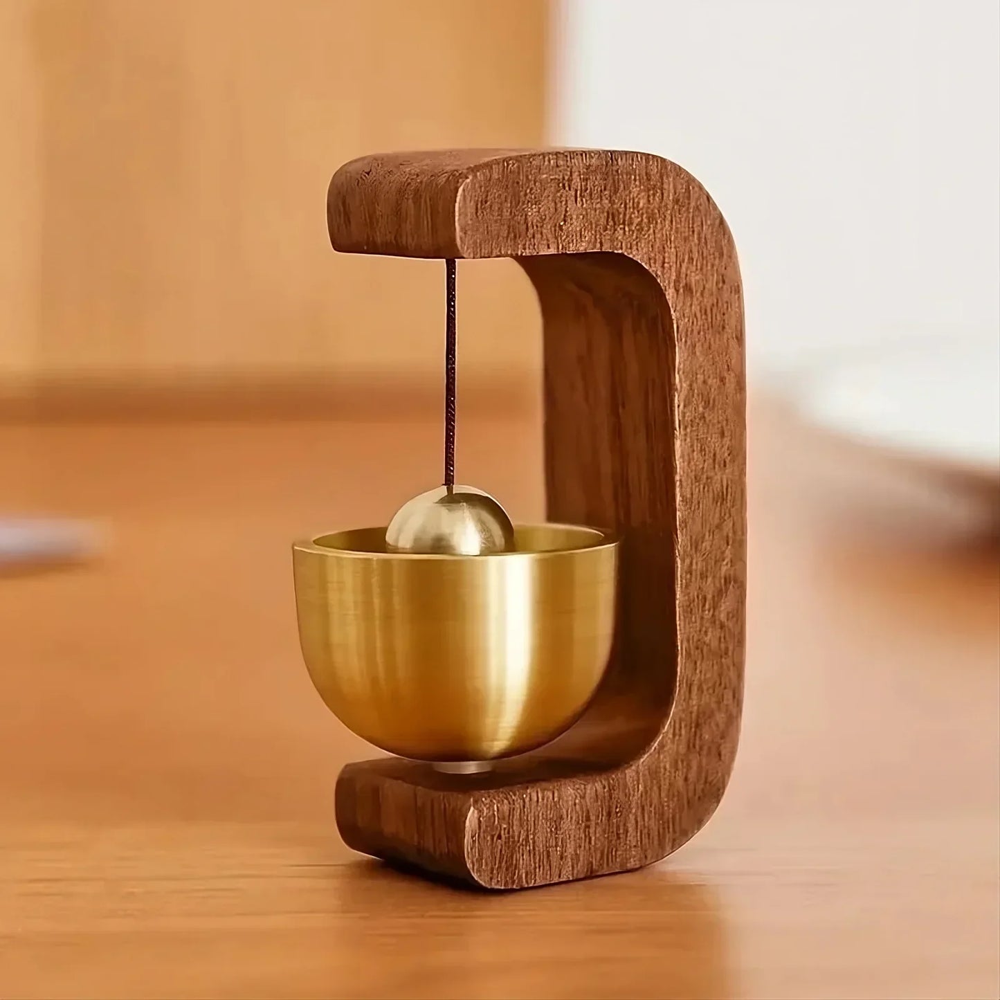 Creative Wooden Doorbell Chime - Round Wood Style, Magnet & Tape Easy Install, Perfect Home Decor