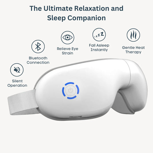 Heated Eye Massager For Migraines, Rechargeable Eye Mask Facial Massager