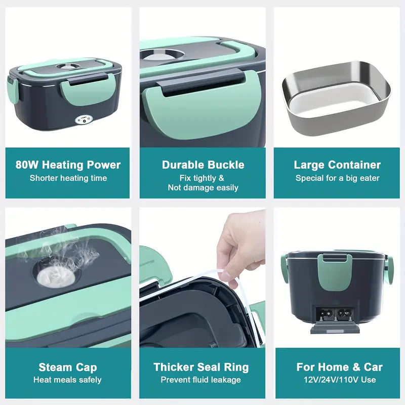 60W Portable Electric Lunch Box | Portable Lunch Warmer