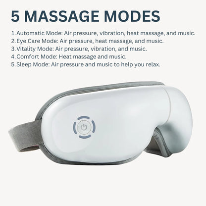 Heated Eye Massager For Migraines, Rechargeable Eye Mask Facial Massager