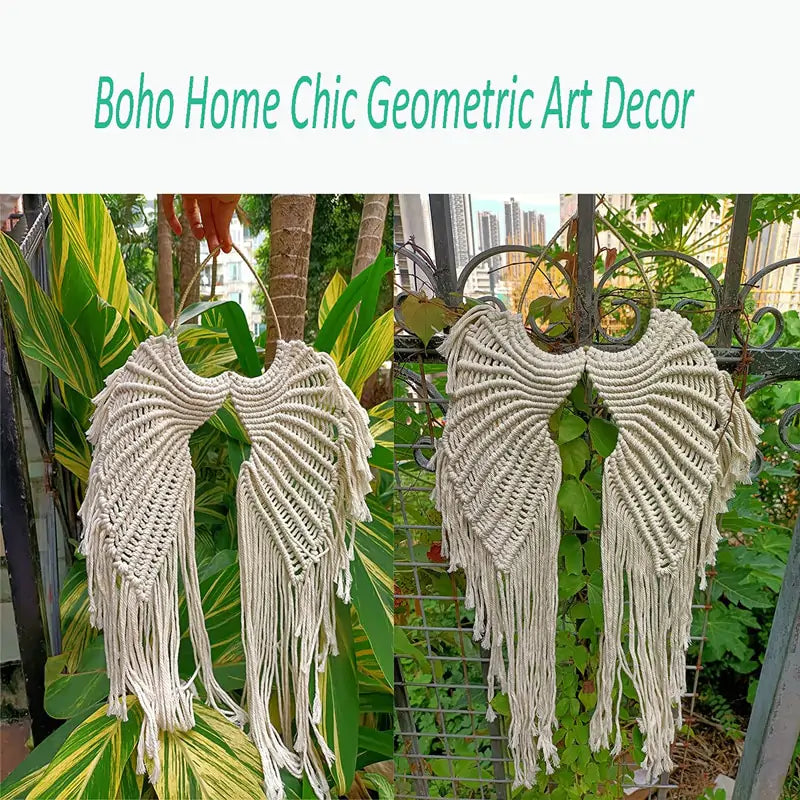 Angel Wings Woven Hanging Decor