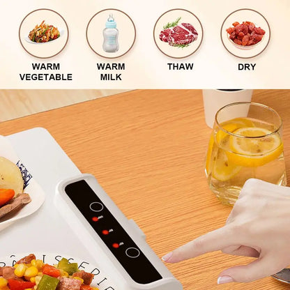 Kitchen Food Silicone Heating Pad | Full Surface Heating, Foldable & Portable Food Warmer Tray