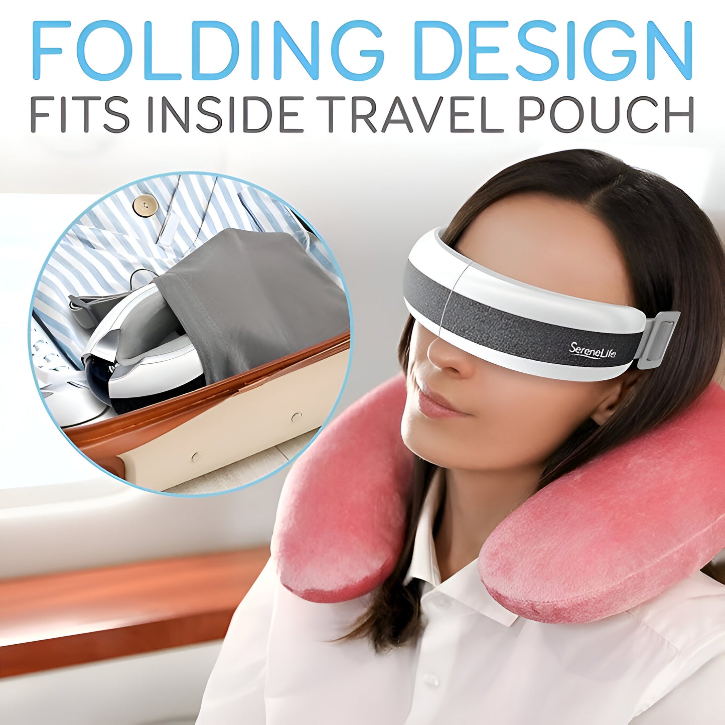 Bluetooth Music Eye Massager with Hot Pack - Charging