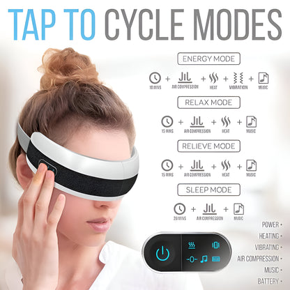 Bluetooth Music Eye Massager with Hot Pack - Charging