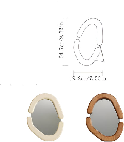 Cosmetic Retro Vanity Mirror Wall-mounted Vanity Mirror Single-sided Desktop Mirror Personal