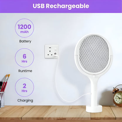 Fast Charging Mosquito Racket - 5-in-1 Electric