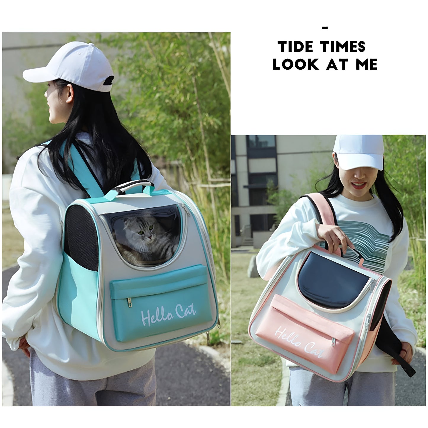 Cat Outdoor Carrier Bag - Breathable, Portable, 0-7.5kg