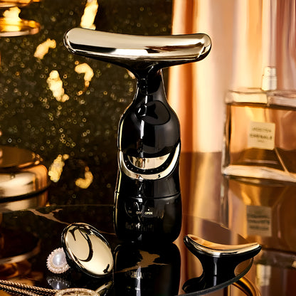Electric Facial Beauty Massager - Black Gold